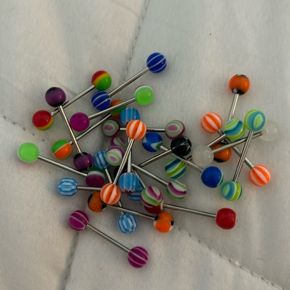 8 for $8 Brand New Tongue Rings and Belly Button Rings!